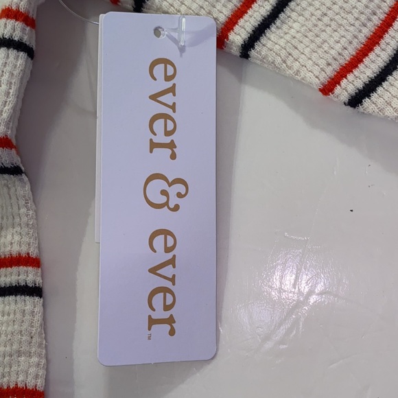 Ever& Ever Waffle Footie Cream, Red & Blue, Size Newborn with Snap Closure - Picture 9 of 9